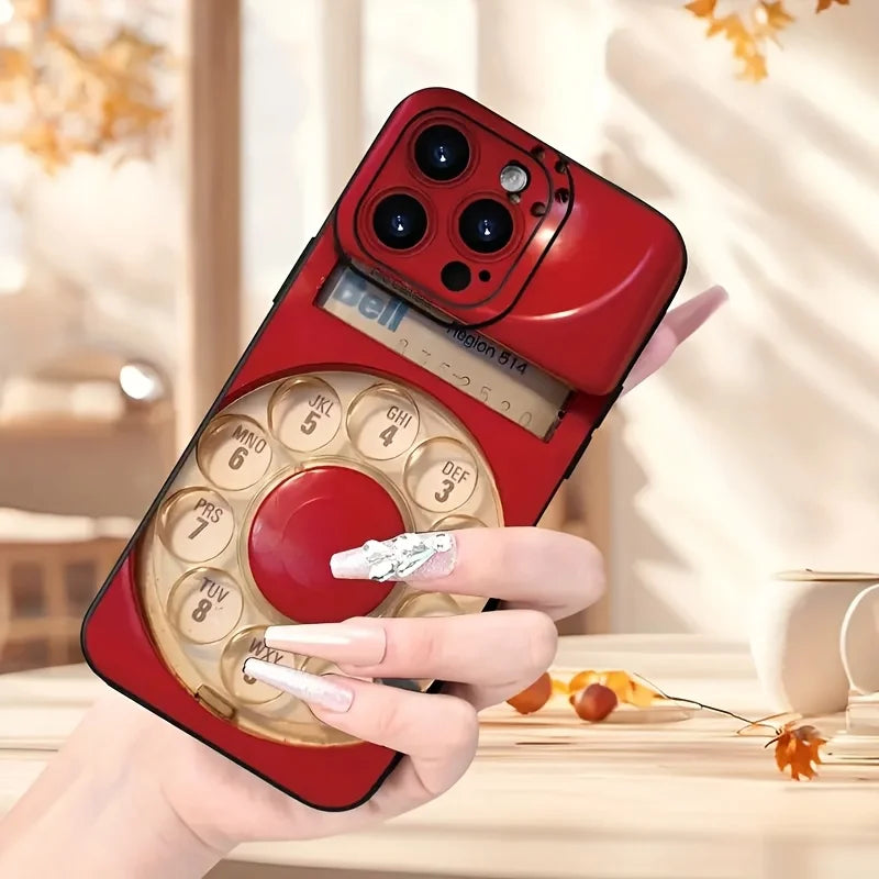 Retro Phone Print Full Packaging Case (12-16 Pro Max)