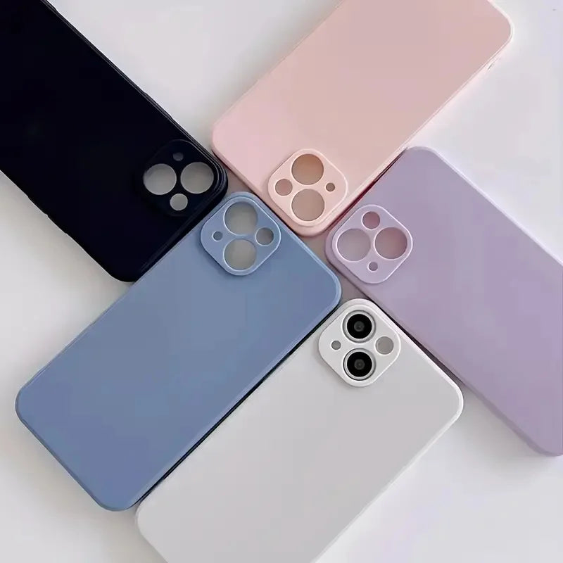 5-Piece Solid Color Anti-Collision Case Set