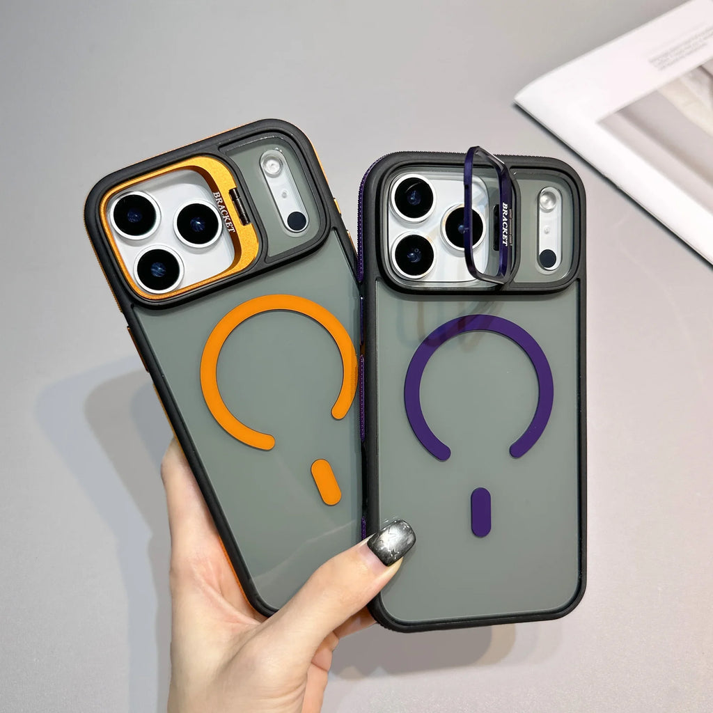 Matte Transparent MagSafe Kickstand Case