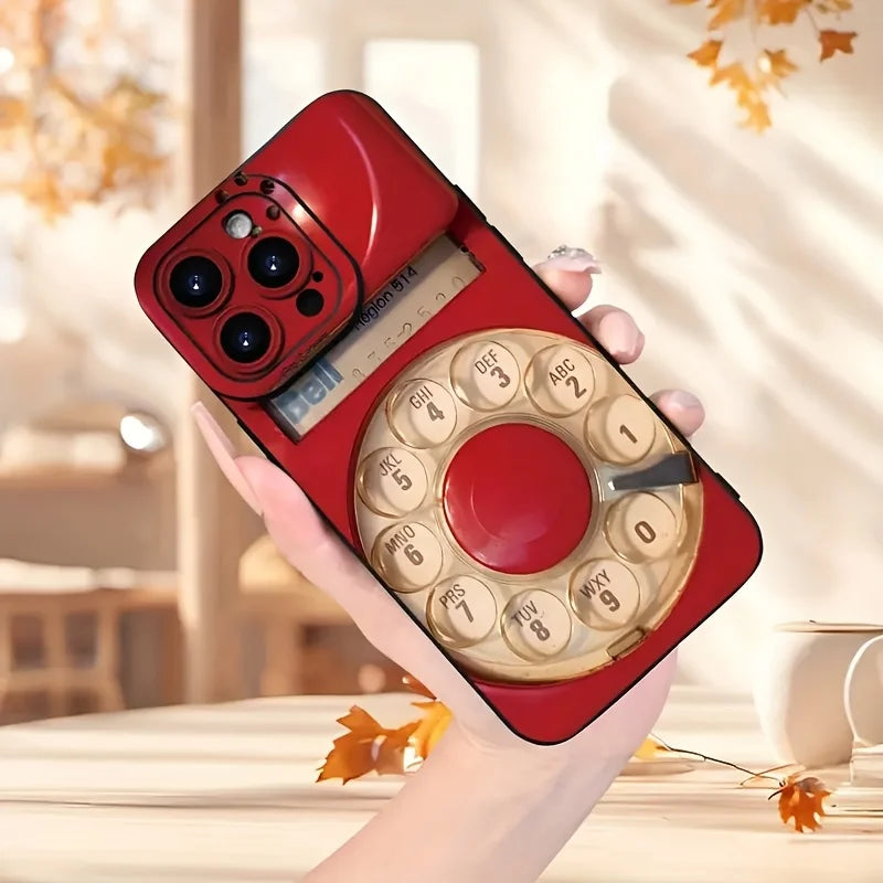 Retro Phone Print Full Packaging Case (12-16 Pro Max)