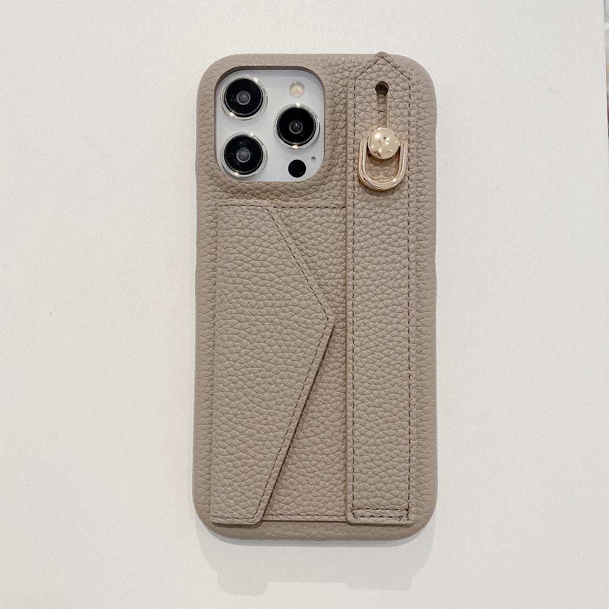 Luxury Wrist Strap Card Holder Case