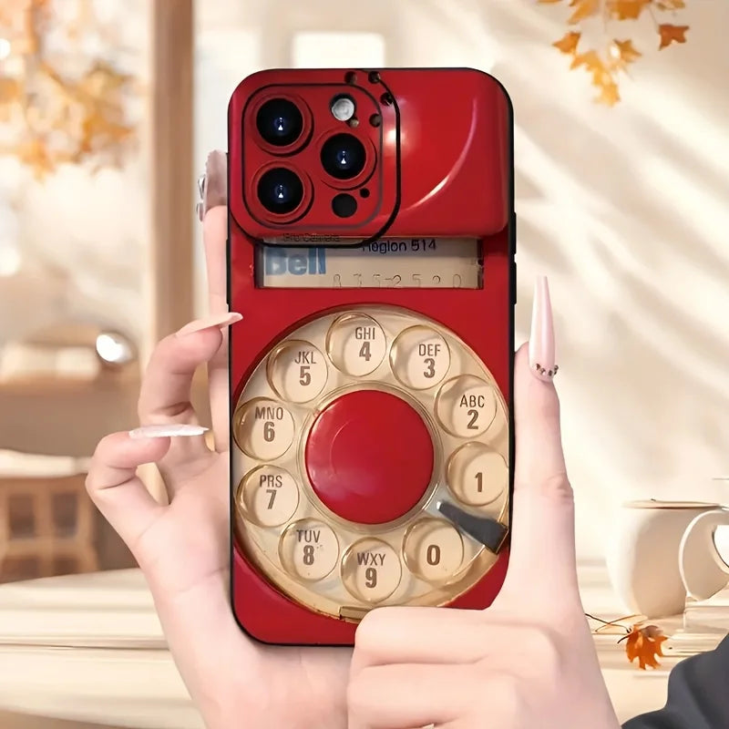 Retro Phone Print Full Packaging Case (12-16 Pro Max)