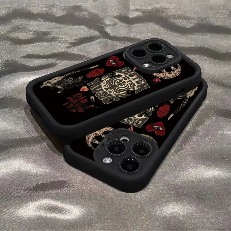 Aesthetic Sun & Moon Glass Print iPhone Case (7-16 Pro Max)