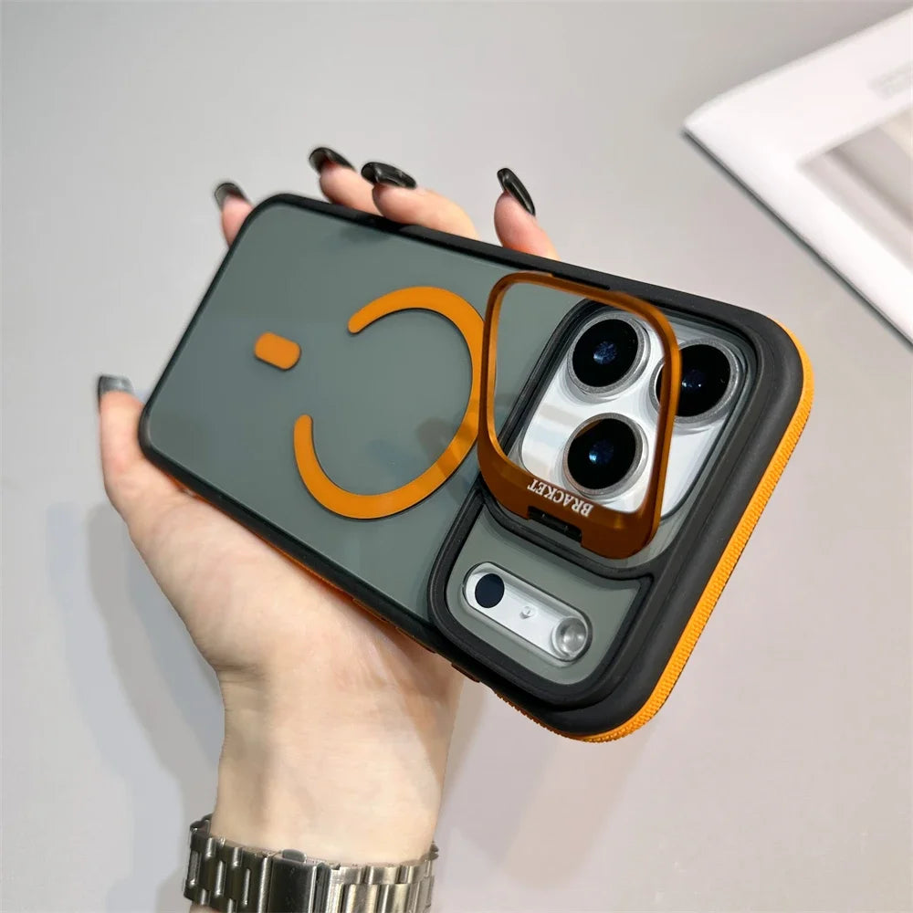 Matte Transparent MagSafe Kickstand Case