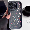 Luxury Flower Print Silicone iPhone Case (11-17 Pro Plus)