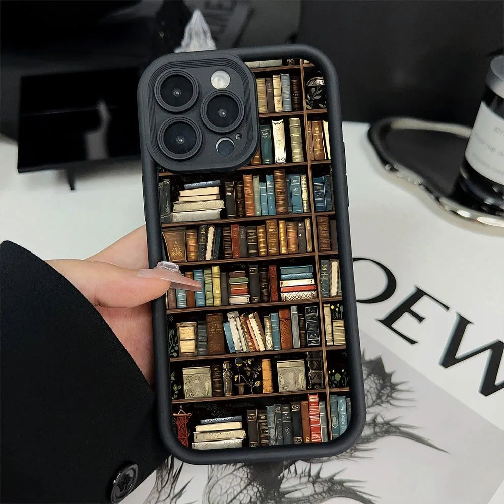 Bookshelf Creative Pattern Shockproof Case (7-17 Air/Pro Max)