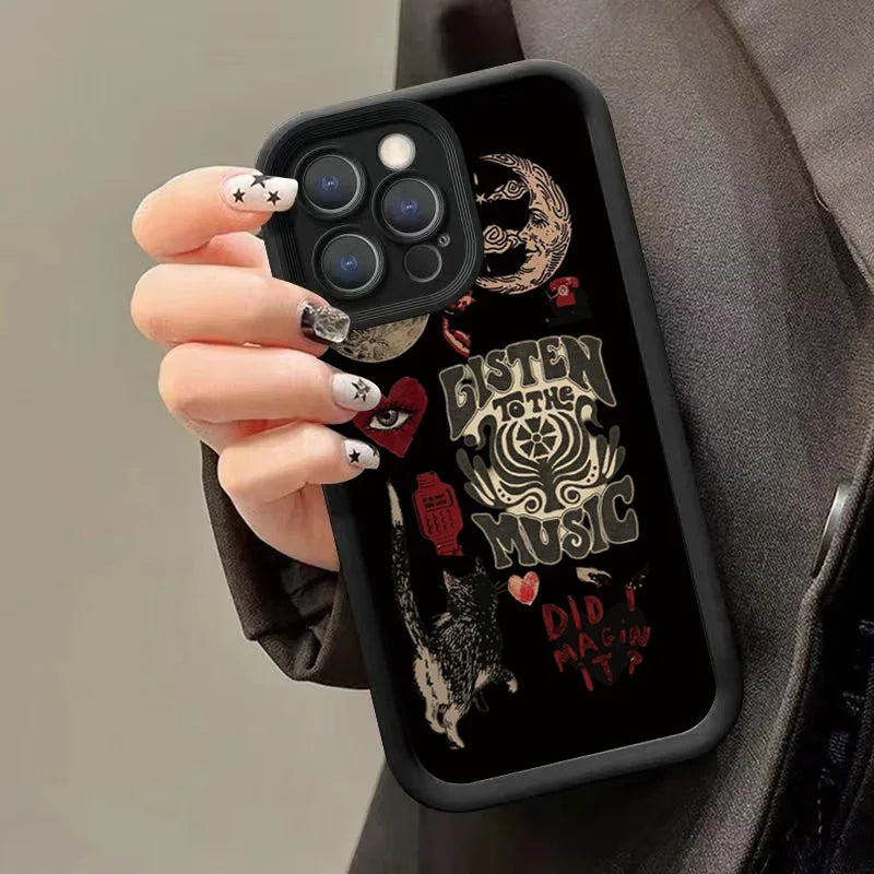 Aesthetic Sun & Moon Glass Print iPhone Case (7-16 Pro Max)