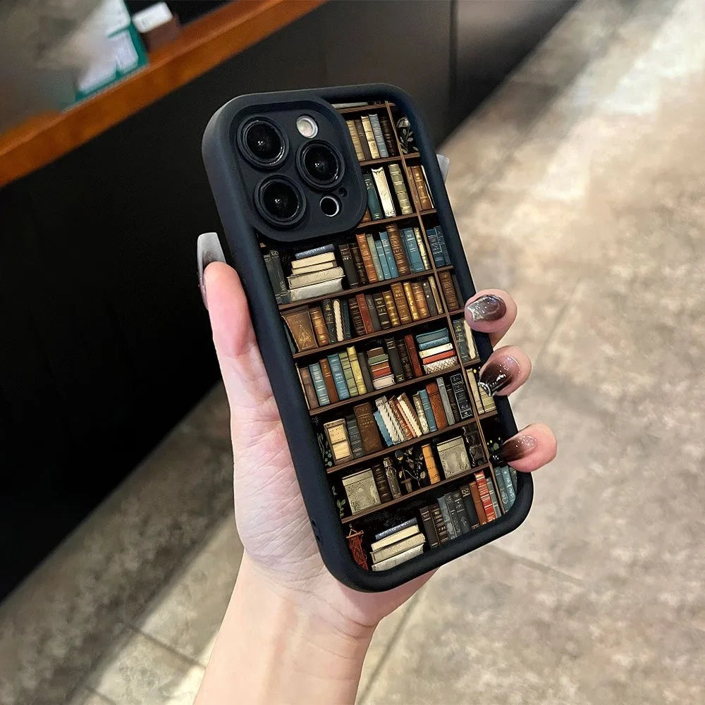 Bookshelf Creative Pattern Shockproof Case (7-17 Air/Pro Max)