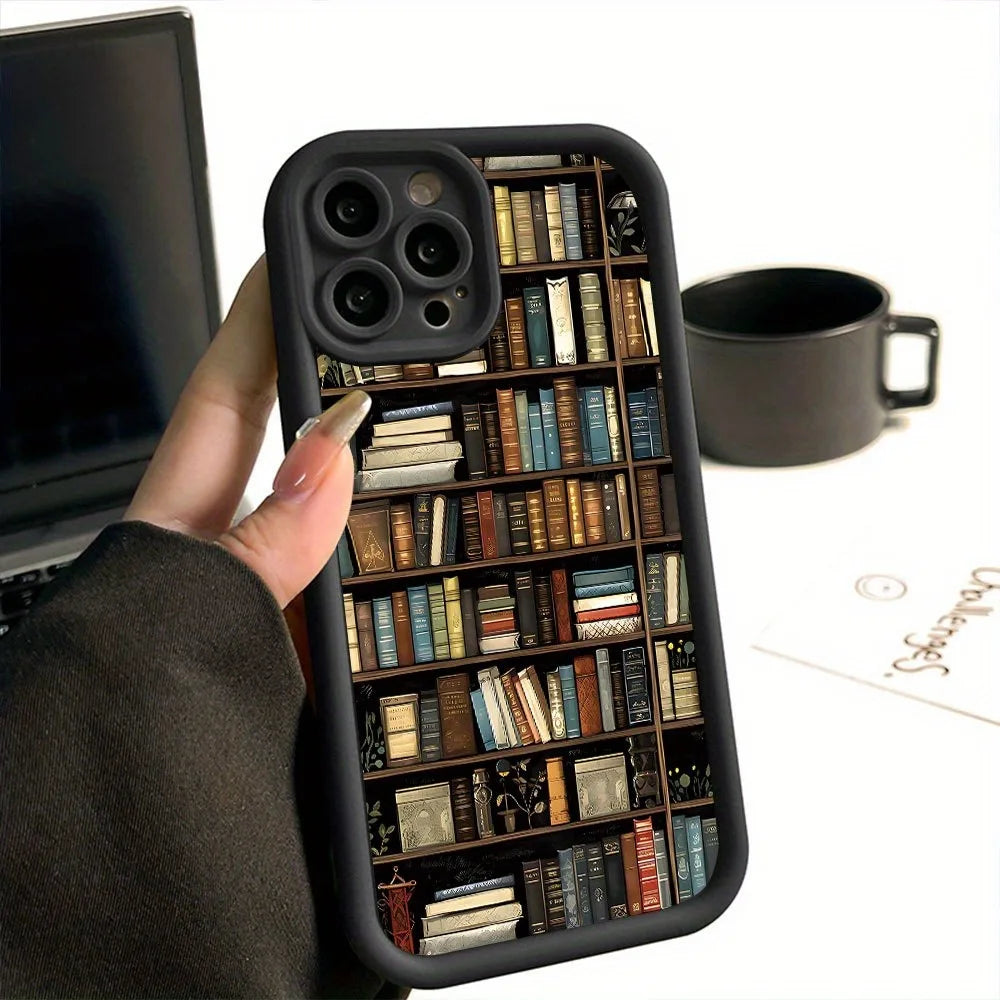 Bookshelf Creative Pattern Shockproof Case (7-17 Air/Pro Max)