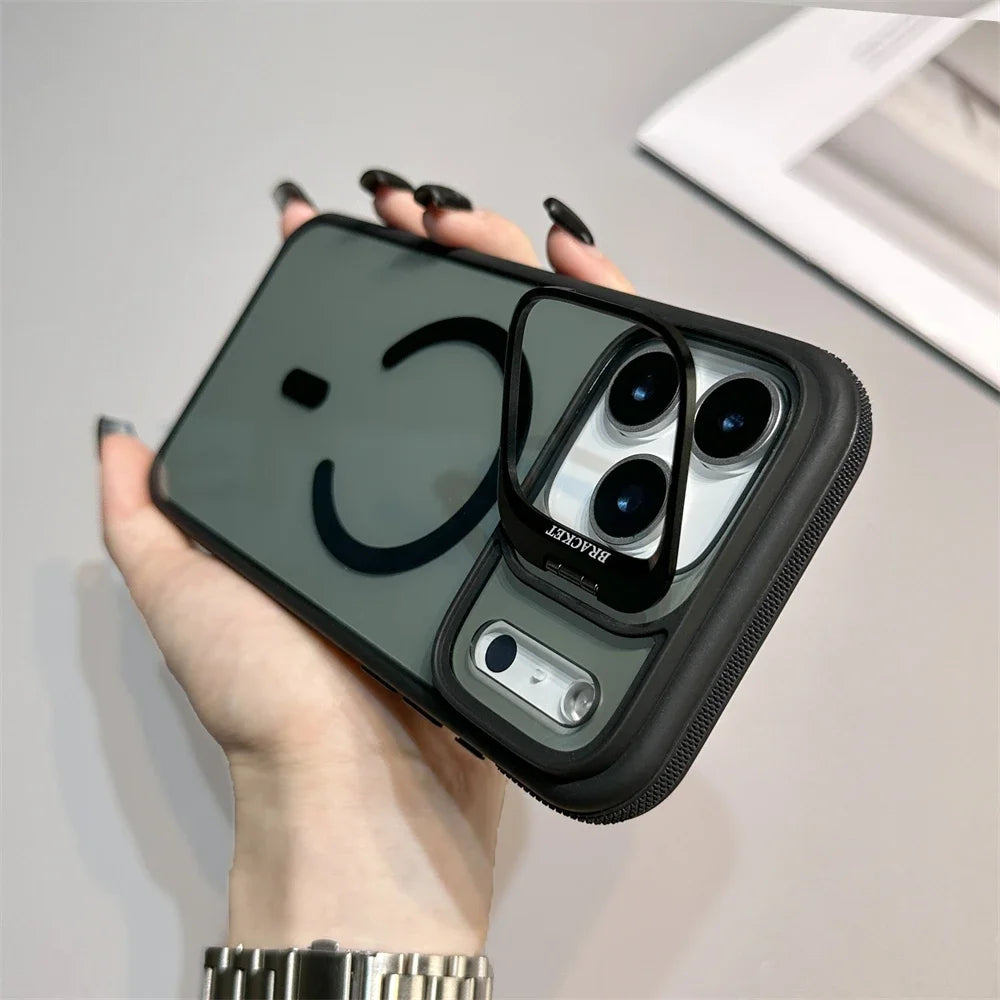 Matte Transparent MagSafe Kickstand Case