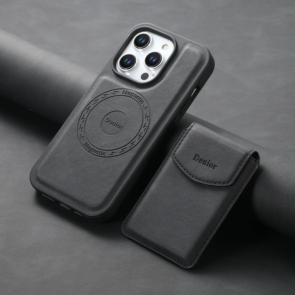 Detachable Magnetic Card Slot Wallet Case