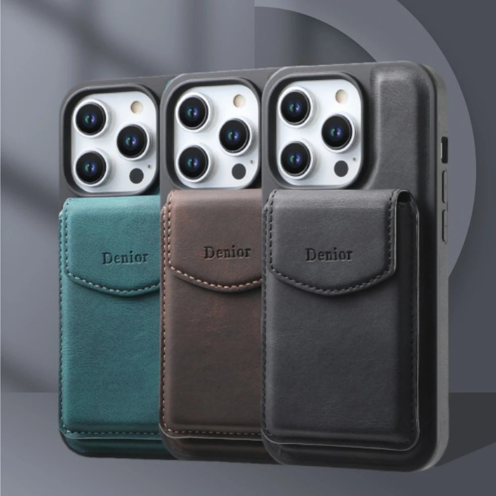 Detachable Magnetic Card Slot Wallet Case
