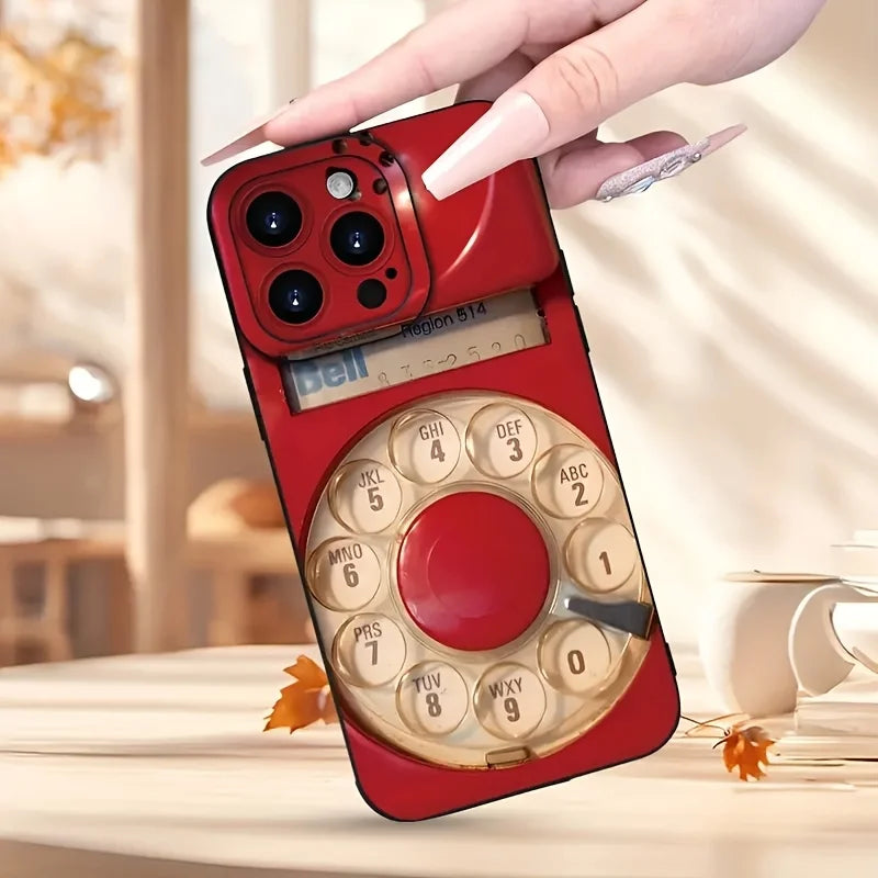 Retro Phone Print Full Packaging Case (12-16 Pro Max)