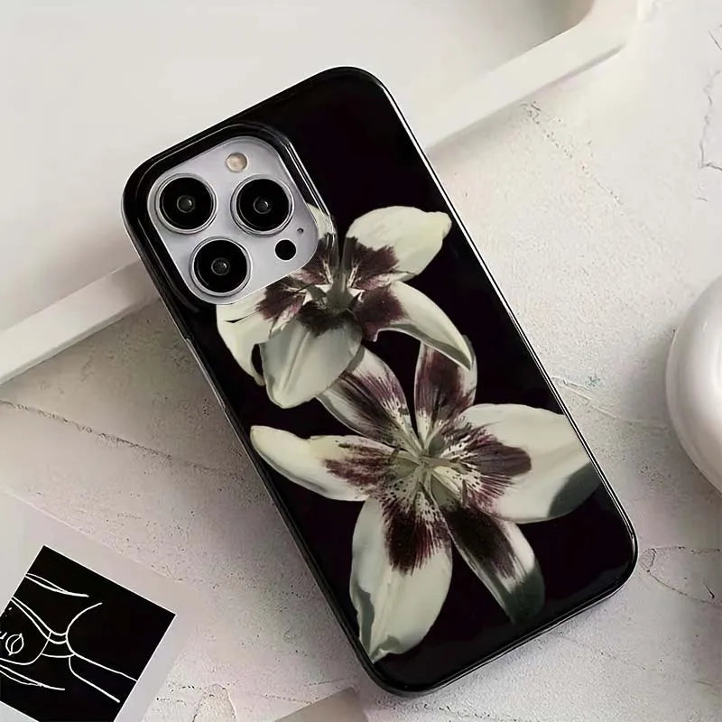 Lily Orchid Flower Print Soft Case (11-17 Pro Max)