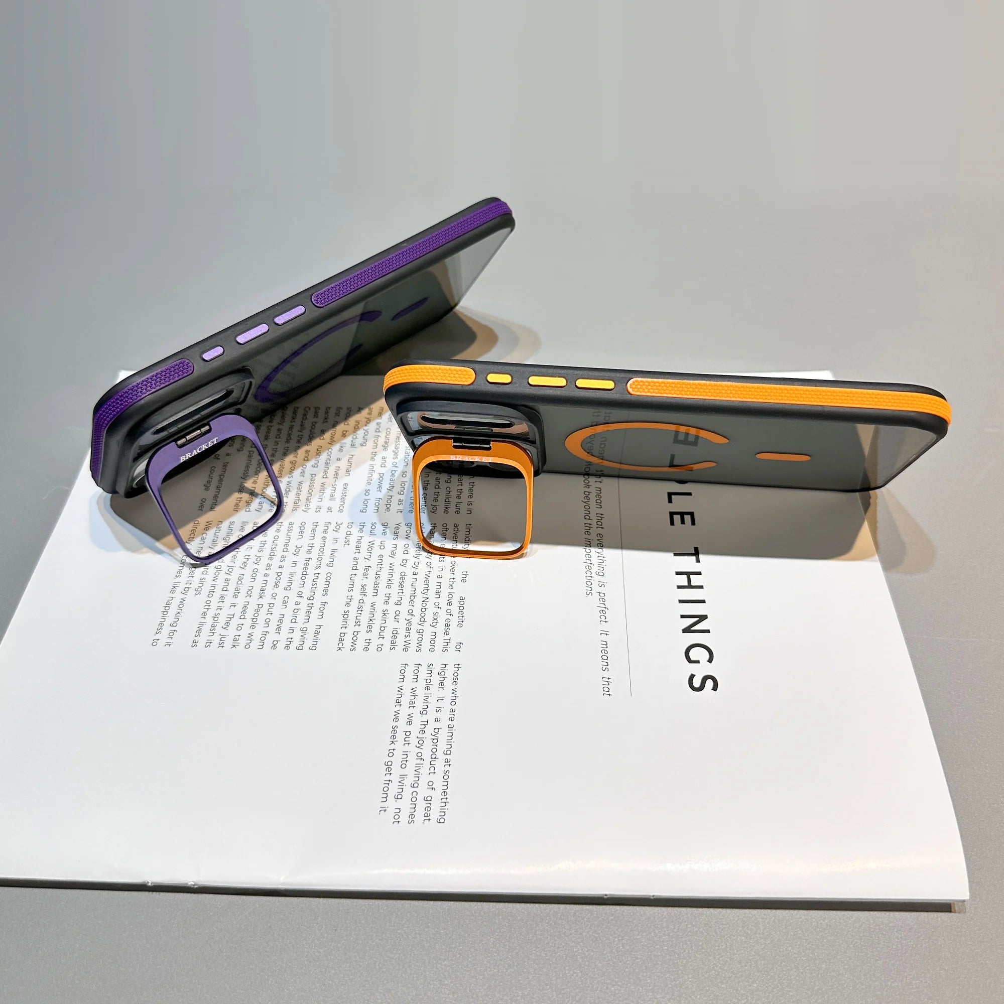 Matte Transparent MagSafe Kickstand Case